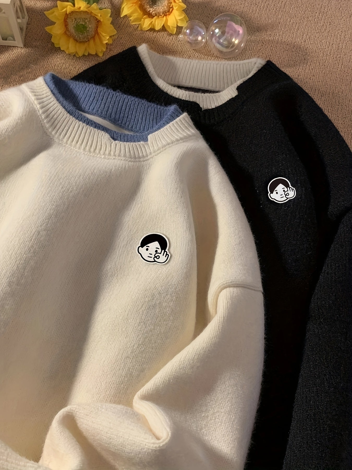 Japanese-Style Two-Piece Sweater for Men, Knitted for Autumn And Winter, Suitable As an Inner Layer for Winter Wear.
