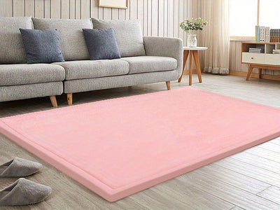 1pc Japanese Tatami Mat, Coral Velvet Mellow Mat, Baby Play Mat For Floor, 1.2 Inch Thick Crawling Rugs, Padded Foam Area Mat For Kids Playroom, Playpen, Nursery, Living Room, Yoga Mat, Non-Slip Backing