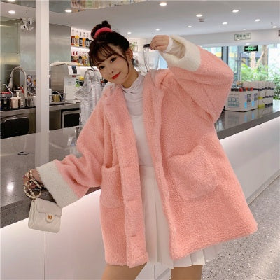 Lamb Wool Thick Sweater Female Korean Version