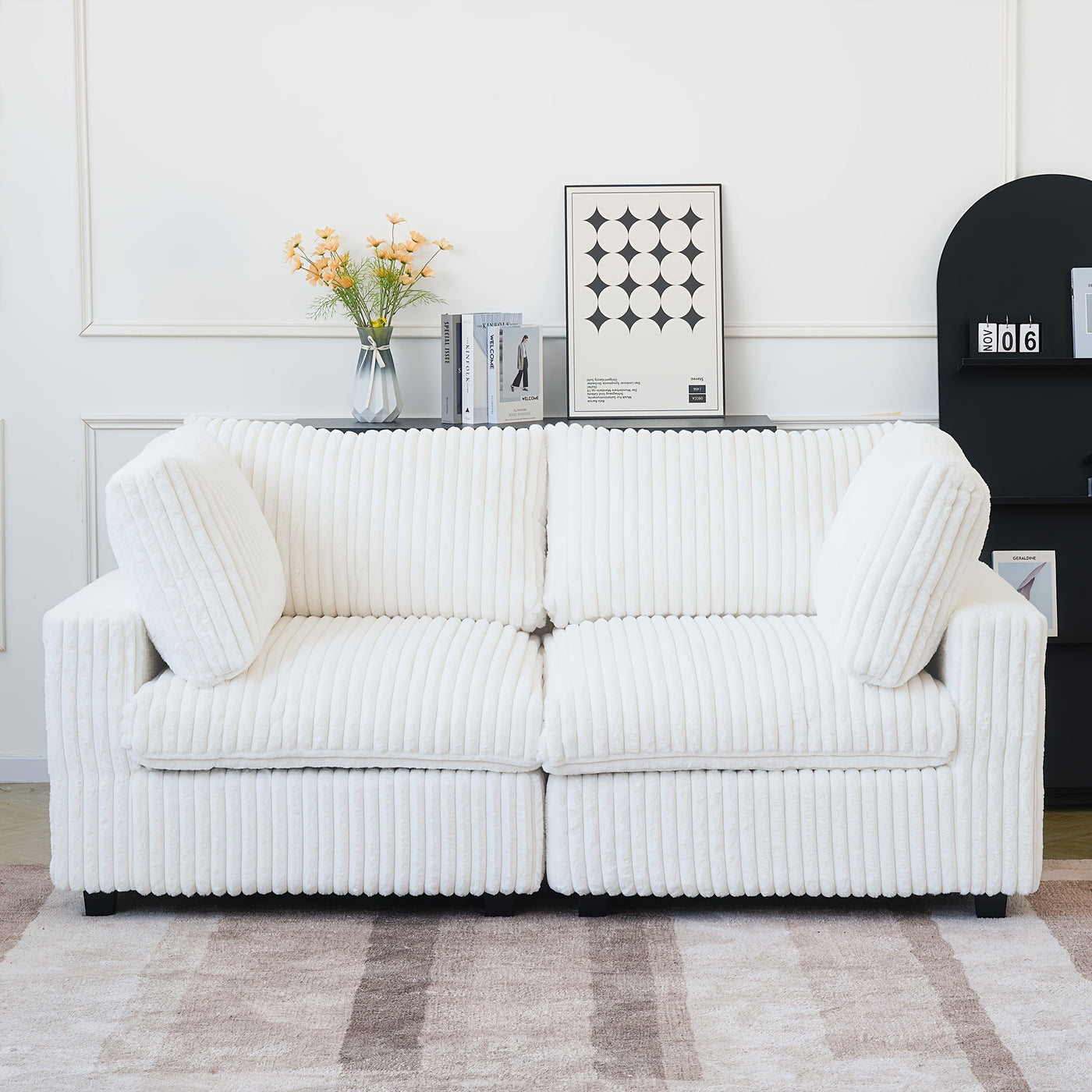 Modern Convertible Sleeper Sectional Sofa - Modular Living Room Couch with Washable Covers, Deep Seat Sleeper Sofa Bed, Space-Saving Design for Apartments, Lofts, Guest Rooms - No Assembly Required, Easy-Clean Fabric Upholste