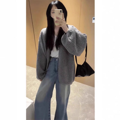 Spring Loose Cardigan Sweater Top For Women