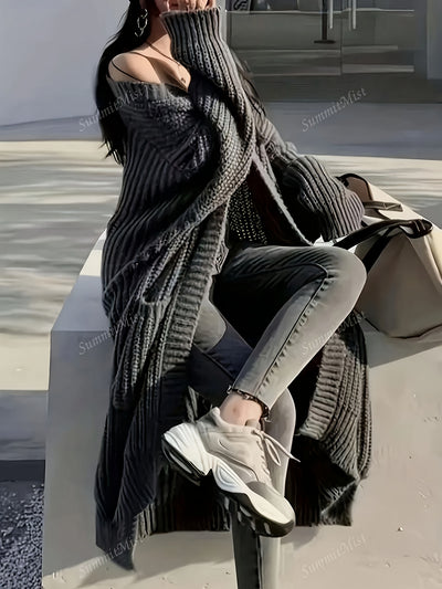 Casual Long Sleeve V-Neck Cardigan