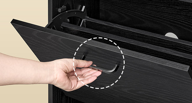 Shoe Cabinet 4 Flaps Shoe Tipper shoe rack Shoe storage Adjustable Partition Wall for 16-28 Pairs shoes Hallway