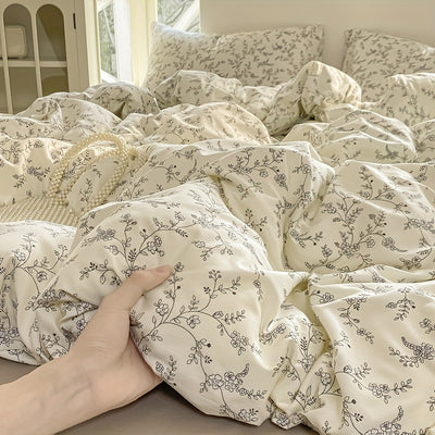 [Soft Duvet Cover] 3pcs Korean-Style Reversible Duvet Cover Set | 1 Duvet Cover + 2 Pillowcases, Soft, Breathable, Charmingly Minimalistic, Comfortable, AA Side Design, Suitable As Gifts for Valentine's Day, Thanksgiving, Mot