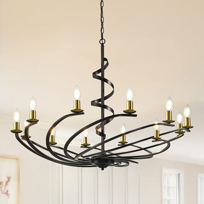Farmhouse Chandeliers For Dining Room, Industrial Foyer Lighting Fixtures, Modern High Ceiling Hanging Pendant Lights, For Living Room, Bedroom, Kitchen Island, Staircase, Entryway