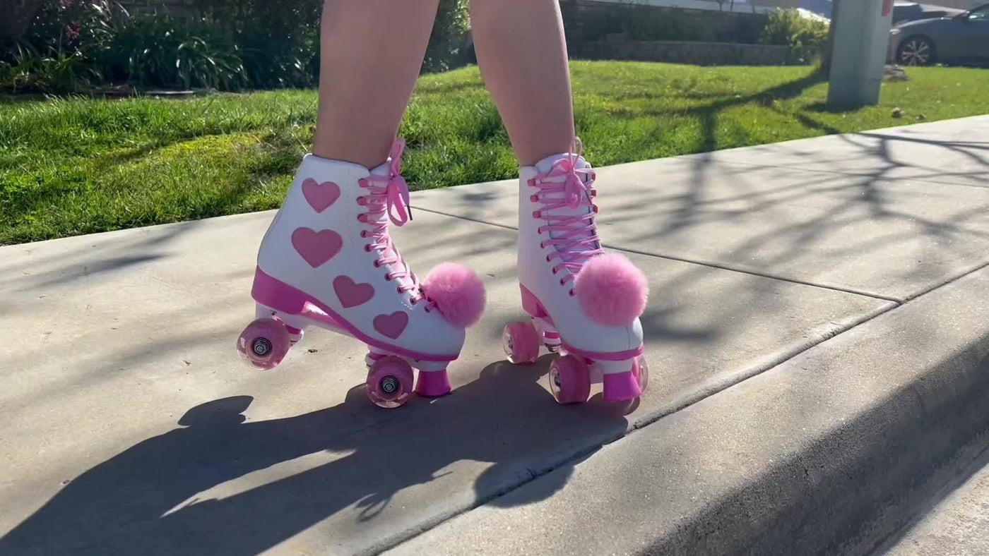 Classic Roller Skates For Women And Girl, High-top PU Leather Roller Skates With Light Up Wheels, The Best Halloween Gift For Roller Skating Beginners