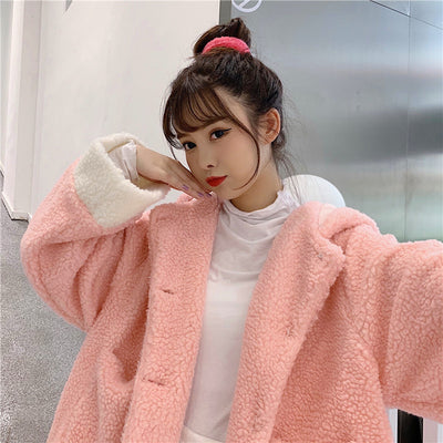 Lamb Wool Thick Sweater Female Korean Version