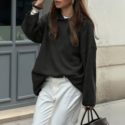 Minimalist Long Sleeve Hooded Sweater Woolen Clothing