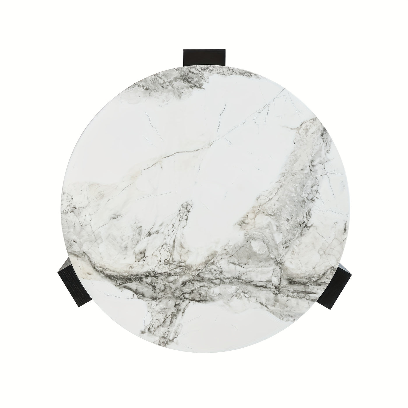 Modern Round Nesting Coffee Tables Set Of 2, Coffee Tables with Faux Marble Texture Surface And C-Shaped Side Table, Nesting Coffee Tables for Living Room/Apartment, Nesting Coffee Table Set, Coffee Table for Living Room, Cof