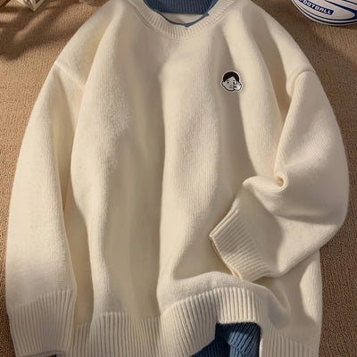 Japanese-Style Two-Piece Sweater for Men, Knitted for Autumn And Winter, Suitable As an Inner Layer for Winter Wear.