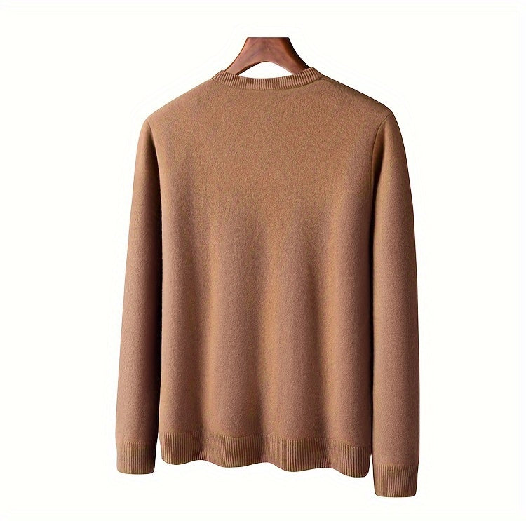 KAISER Men's Cozy Wool V-Neck Sweater - Casual Striped Long Sleeve Pullover for Fall/Winter, Soft & Warm, Korean And Japanese Targeted, Fashion