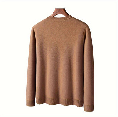 KAISER Men's Cozy Wool V-Neck Sweater - Casual Striped Long Sleeve Pullover for Fall/Winter, Soft & Warm, Korean And Japanese Targeted, Fashion