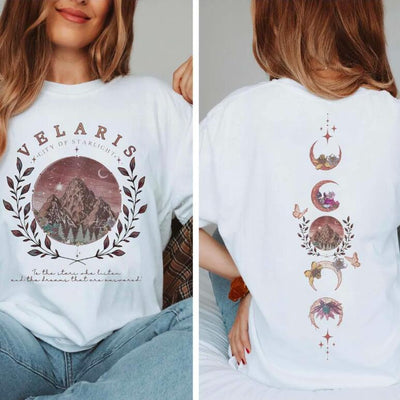 European And American Digital Printing Casual Round Neck T-shirt