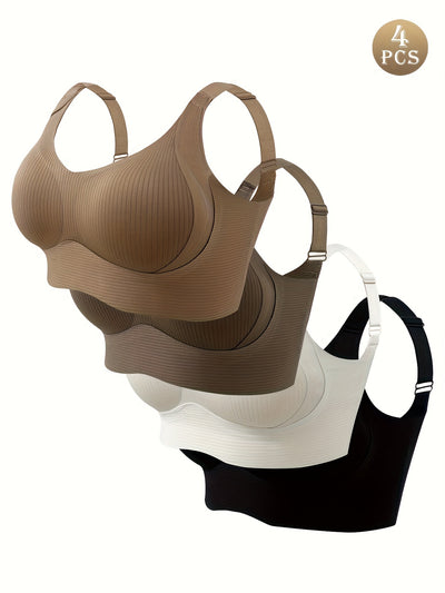 [4pcs] Seamless Bra Set