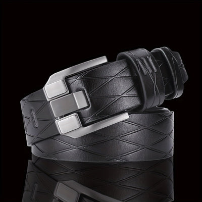 Retro Men'S Needle Buckle Belt with High Quality Faux Leather Casual Business Belt, Youth Retro Simple Belt, Korean Edition