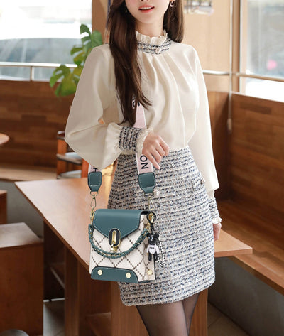 Summer New Bag Korean Style Simple Small Square Bag Fashion All-Match Shoulder Crossbody Fashion Mini Phone Bag Women's Bag