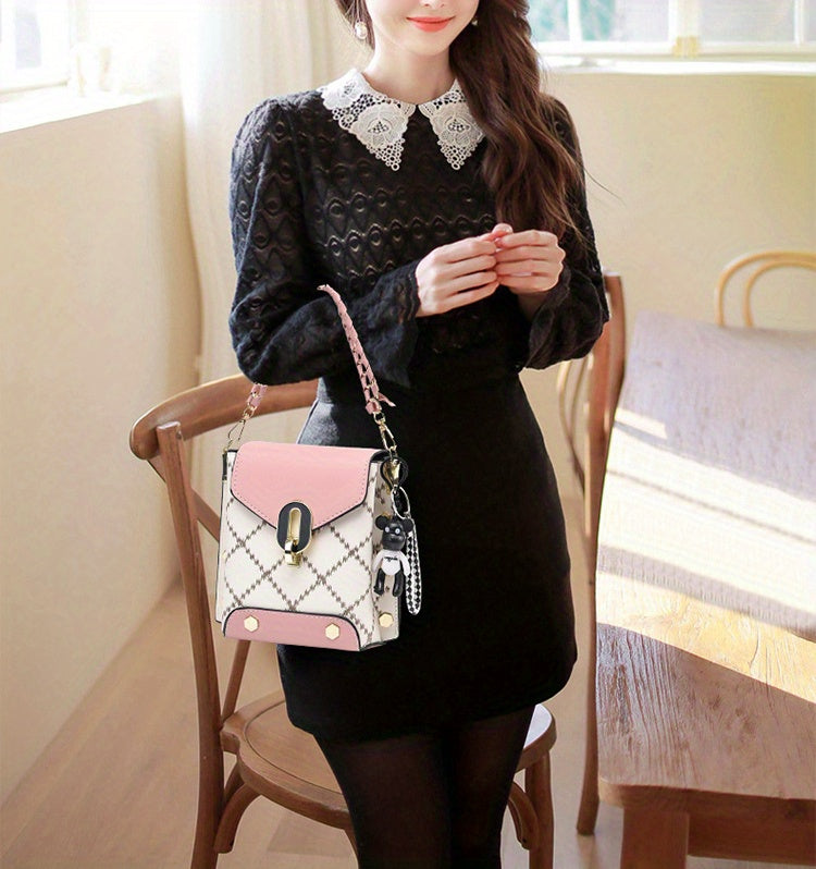 Summer New Bag Korean Style Simple Small Square Bag Fashion All-Match Shoulder Crossbody Fashion Mini Phone Bag Women's Bag