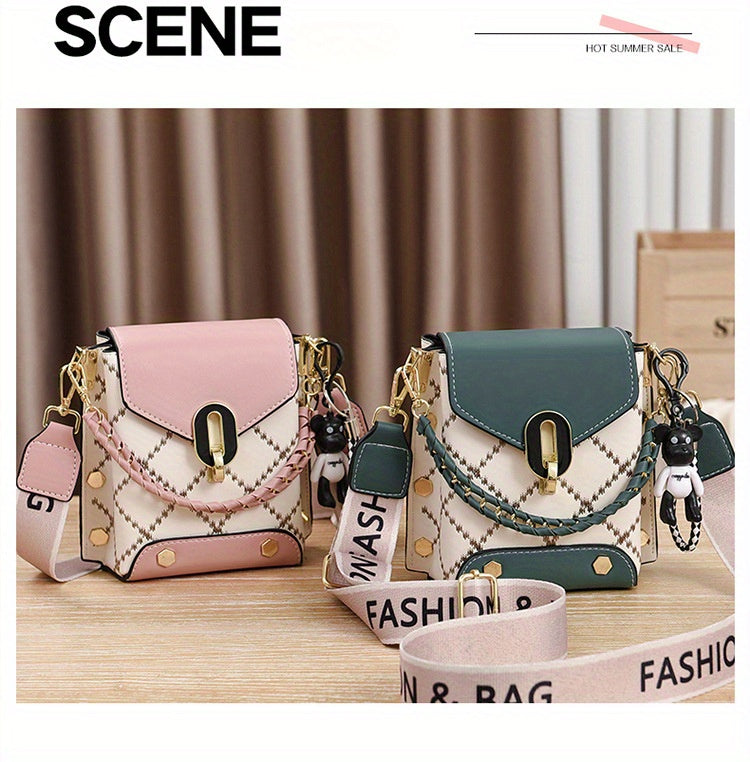 Summer New Bag Korean Style Simple Small Square Bag Fashion All-Match Shoulder Crossbody Fashion Mini Phone Bag Women's Bag