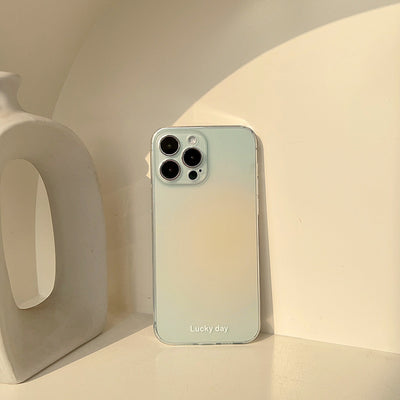 ins Korean and Japanese three-color gradient painted transparent mobile phone case suitable for Apple 14/13/12/11/X series