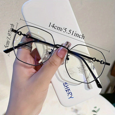 1pc photochromic flat lens female plain makeup all-in-one anti-blue glasses Fashion Korean tide glasses
