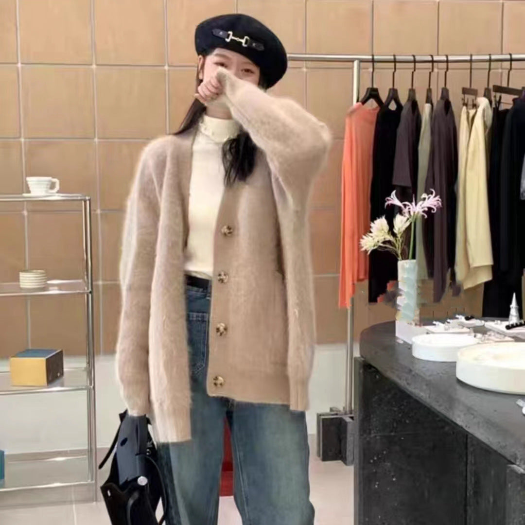 Women's Korean-style Fashionable Soft-glutinous Sweater Coat