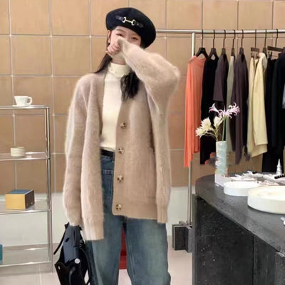 Women's Korean-style Fashionable Soft-glutinous Sweater Coat
