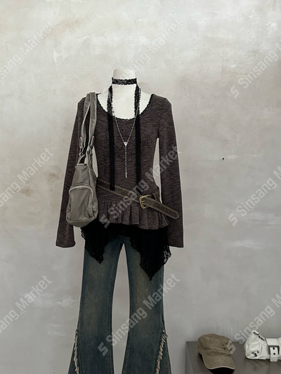FW Kain Lace Muffler Long Sleeve T-shirt