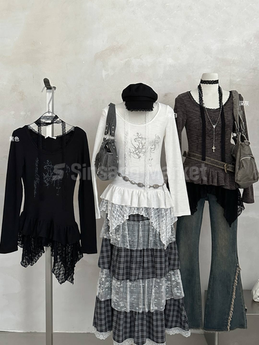 FW Kain Lace Muffler Long Sleeve T-shirt