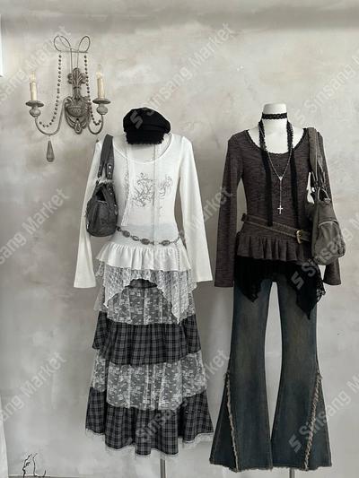 FW Kain Lace Muffler Long Sleeve T-shirt