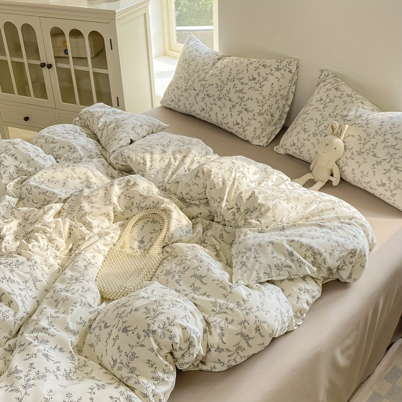 [Soft Duvet Cover] 3pcs Korean-Style Reversible Duvet Cover Set | 1 Duvet Cover + 2 Pillowcases, Soft, Breathable, Charmingly Minimalistic, Comfortable, AA Side Design, Suitable As Gifts for Valentine's Day, Thanksgiving, Mot