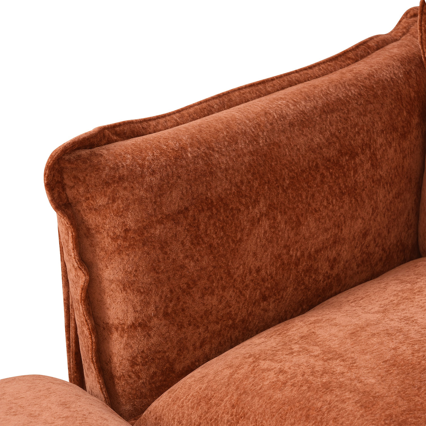 Modern Minimalist 4-Seater Modular Sectional Sofa - 147" Deep Seat Cloud Couch with Plush Chenille Upholstery, Hardwood Frame & Cushioned Backrest, White Fabric for Living Room, Bedroom, Office - No Assembly Required, Section