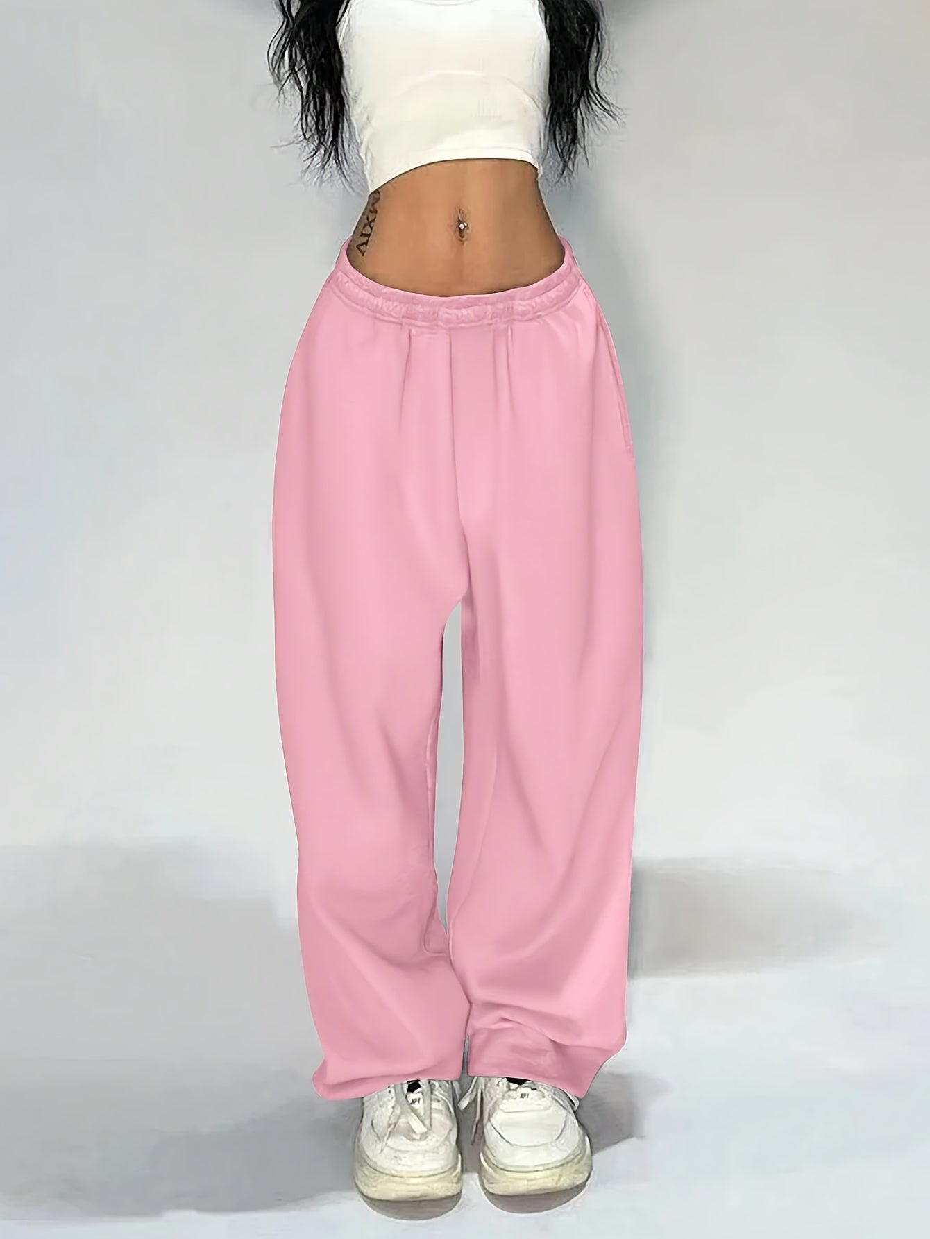 Women'S Long Pants Set, 3pcs Combo, Women'S Solid Color Pocket Simple Joggers, Suitable for Daily Casual, Autumn And Winter New Arrivals.