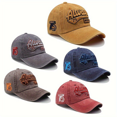 1pc Set Of European And American Embroidered Baseball Cap, 3D Embroidered Baseball Cap, Korean Duckbill Cap, Sun Visor, Couple Style