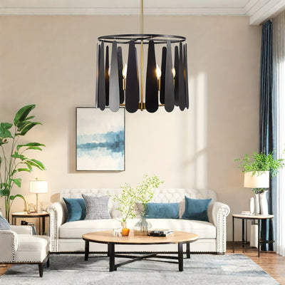 6-Light Island Lights For Kitchen, Farmhouse Dining Room Light Fixture, Rustic Foyer Lighting Fixtures, Modern Hanging Pendant Lights For Living Room, Bedroom, Entryway