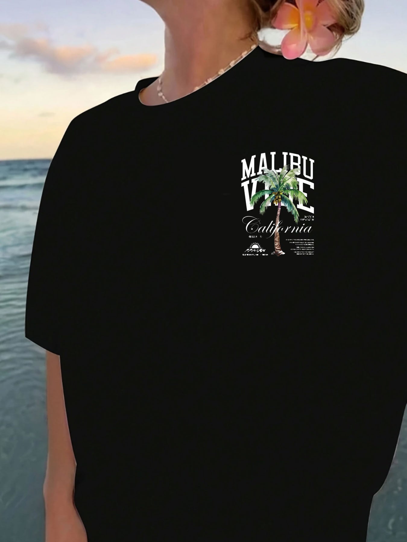 MALIBU VIBE California Graphic Long Sleeve T-Shirt