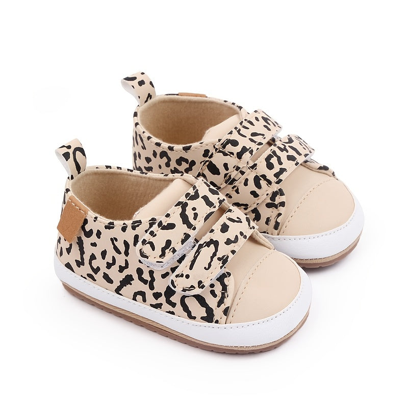 Toddler Baby Sneakers Soft Sole Non-slip Hook And Loop Fastener Shoes First Walkers Crib Shoes Girls And Boys