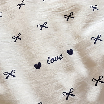 [Soft Duvet Cover] 3pcs Korean-Style Reversible Duvet Cover Set | 1 Duvet Cover + 2 Pillowcases, Soft, Breathable, Charmingly Minimalistic, Comfortable, AA Side Design, Suitable As Gifts for Valentine's Day, Thanksgiving, Mot