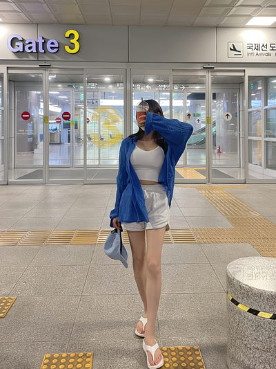 Versatile Comfortable Loose Drawstring Shorts for, Outdoor, Home Use & Shopping - DJ0513226