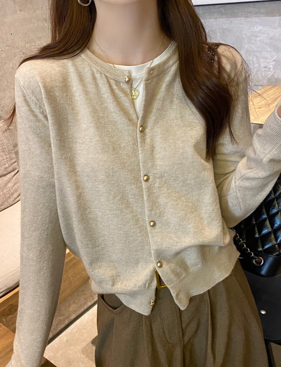 Women's Early Autumn Thin Type Long-sleeved Top