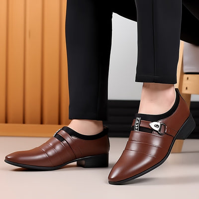 New Korean Version Men's Business Formal Shoes - Large Size Pointed Toe Casual Shoes 2024