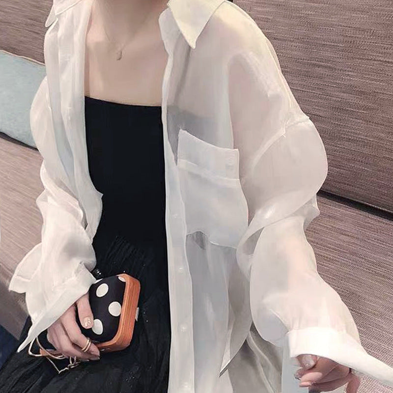 Breathable Small Korean Style Loose Chiffon