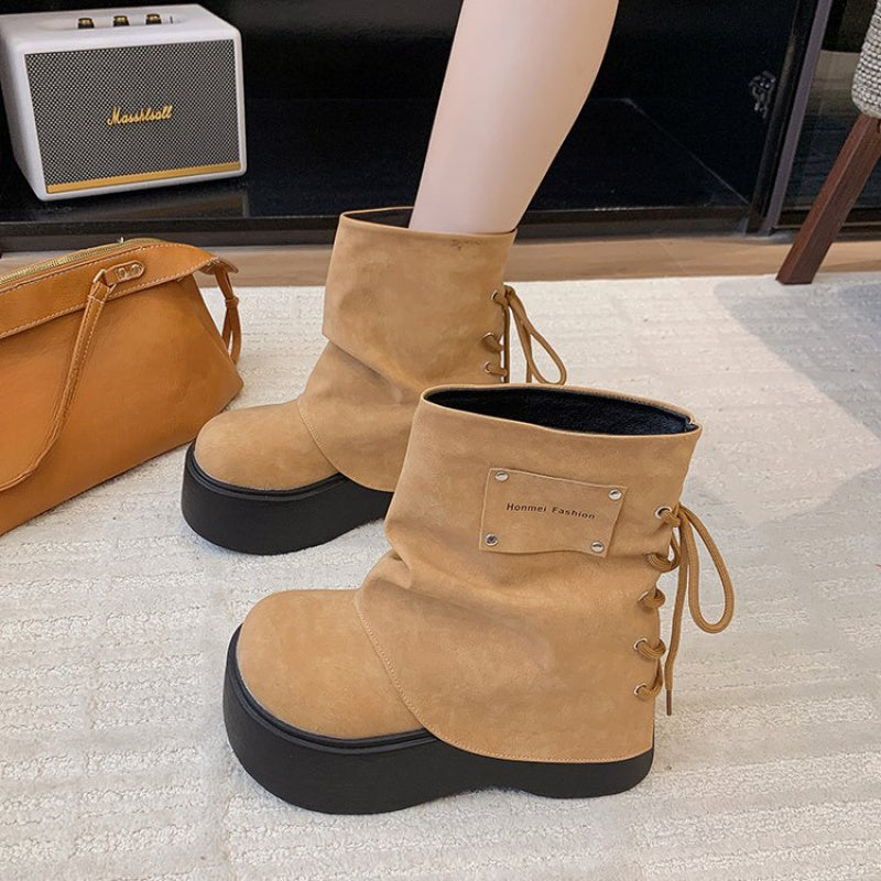 Women'S Western Cowboy Boots - Slip-On Chunky Platform Heel, Round Toe Synthetic Cover with Fabric Lining & Rubber Sole, Low Heel Comfort for Casual & Formal Outfits, Spring/Fall Fashion Footwear, Cowgirl Boots, Spring Fall F