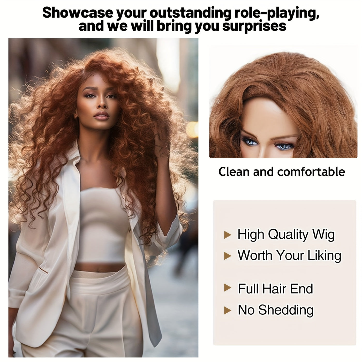 Voluminous Brown Curly Waves