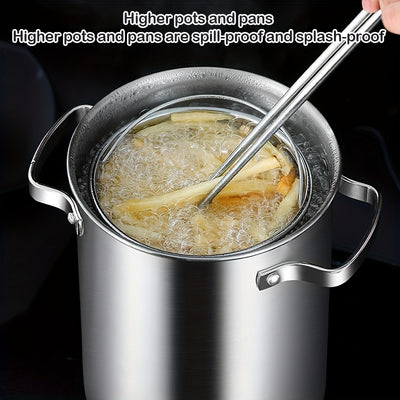 An 8 Liter (2.11 Gallon) Large Capacity Soup Pot, Enamel Large Capacity Soup Pot, Korean Deep Soup Pot, Noodle Pot, Suitable for Quick Cooking And Stewing, Multi-function Kitchen Stew Pot, Suitable for Gas And Induction Cooke
