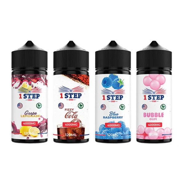 1 Step CBD 4000mg CBD E-Liquid - 120ml (BUY 1 GET 1 FREE)