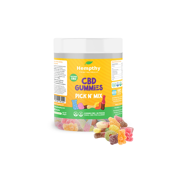 Hempthy 1200mg CBD Pick n Mix Gummies - 40 Pieces