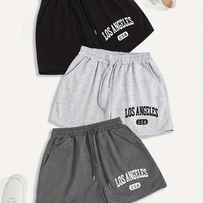 [3-Pack] Casual Drawstring Shorts