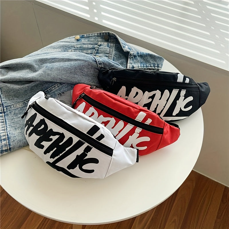 Men's and Women's Chest Bag, Shoulder Crossbody Bag, Adjustable Shoulder Bag, Motorcycle Korean Style Casual Small Waist Bag, Men's Bag