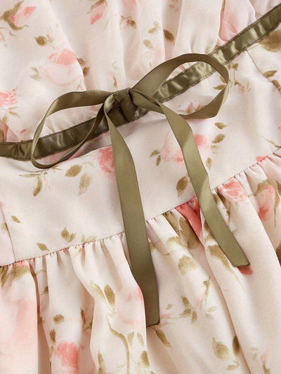 Floral Print A-Line Dress