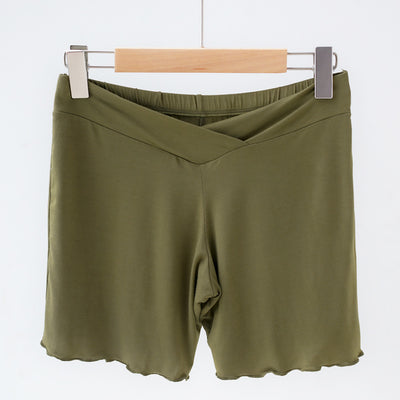 Summer Anti-exposure Belly Support Summer Thin Leggings Shorts Low Waist Plus Size